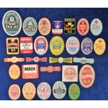 Beer labels, a mixed age, shape and selection of approx. 200 labels, many showing contents amount,