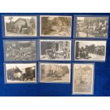 Postcards, Louth Floods, RP by Benton, 29th May 1920, inc. nos. 5-7, 10, 16, 31 together with