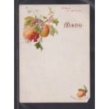 Trade cards, Liebig, Menu Cards, Flowers & Fruit, M35 (set, 6 cards) (gd)