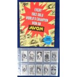 Trade cards, Avon Rubber Co, Leading Riders of 1963 (set, 30 cards plus special folder) (vg)