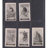 Cigarette cards, Cohen, Weenen, Heroes of Sport, five cards, all Cyclists, Balian, Bocquillion,