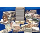 Postcards, a collection of approx. 400 mixed UK topographical and subject cards. Mainly villages,