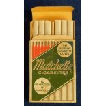 Cigarette packet, The Berkos Cigarette Co Ltd, London, Machette Cigarettes, 'Live' packet containing