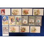 Postcards, Advertising, a collection of 14 product advertising cards to include Job cigarettes (