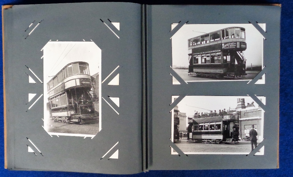 Tram Photographs London, an album containing approx 115 postcard sized b/w photos of earlier - Image 3 of 4