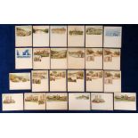 Postcards, Early cards, a collection of 24 court size UK topographical cards published by