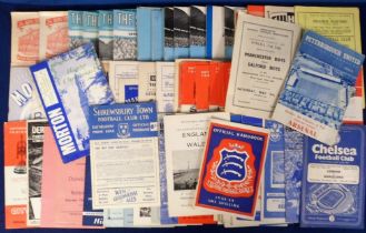 Football programmes, selection, 1950's/60's, mostly 1960's, noted London v Barcelona ICFC Final 57/8