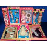 Sindy, a collection of 12 boxed Sindy items to comprise Outdoor Girl (x 2 Blonde and Brunette),