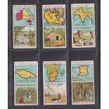 Trade cards, Cadbury's, British Colonies, Maps & Industries (set, 6 cards) (gd)