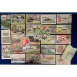 Postcards, Japan, a further selection of 25 Japanese cards decorated with coloured artistic