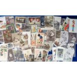 Postcards, Toys, a toy and golly selection of approx. 77 cards inc. Toyland pull-out, golly