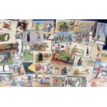 Postcards, Lance Thackeray, a selection of 38 comic cards illustrated by Thackeray, inc. write