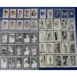 Cigarette cards, 4 sets, Lambert & Butler (Overseas) Types of Modern Beauty, Morris Actresses (Black