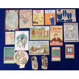 Trade cards, Owbridge's Lung Tonic, a selection of 16 advertising cards including novelties,