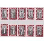 Cigarette cards, Wills (Australia), Australian & English Cricketers, all framework in scarlet, backs