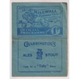 Football programme, Millwall v Tottenham 1938/39 Division 2 (gd) (1)