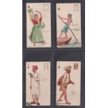 Cigarette cards, Star Tobacco Co, Bombay, Indian Native Types (p/c inset), 4 cards, 4C, 7C, 9C &