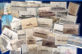 Postcards, Shipping, a mix of approx. 52 cards, with sailing ships and paddle steamers. Includes P.S