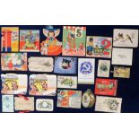 Ephemera, a selection of 45 attractive greetings cards, Victorian to 1950s to include die cut,