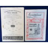 Football programmes, Chelsea aways, two programmes, 1946/7 & 1947/8, both Division 1 games v