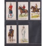 Cigarette cards, Robert's, Colonial Troops, 5 cards, Cape Town Highlanders, Canadian North-West