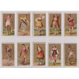 Cigarette cards, USA, Kimball, Dancing Girls of the World, 10 cards, British India, Germany, Gothia,