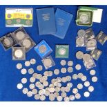 Coins, a collection of coins to comprise 1969 Investiture, Sharp's 20p coin set, 17 Crowns and 64