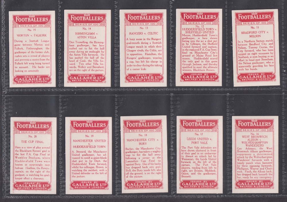 Cigarette cards, Gallaher, Footballers (1-50) (set, 50 cards) (vg) - Image 2 of 2