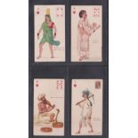 Cigarette cards, Star Tobacco Co, Bombay, Indian Native Types (p/c inset), 4 cards, 4H, 8H, 9H &