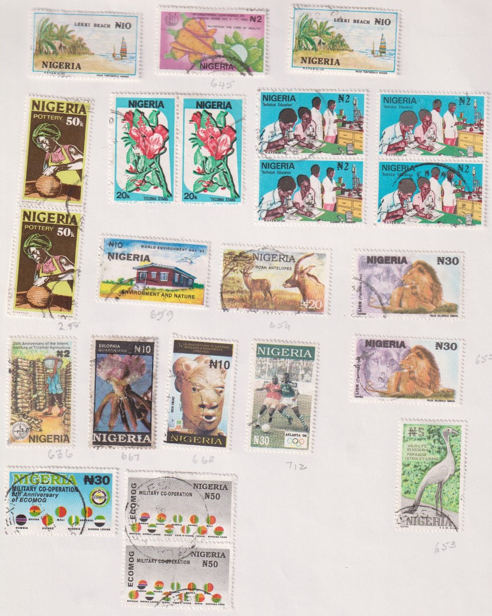 Stamps, GB, Commonwealth and foreign stamps on album pages, mainly used, to include, Nicaragua, - Image 3 of 3