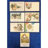 Postcards, Military, Boer War, mixed selection, 7 cards inc. Kruger in the Field, political