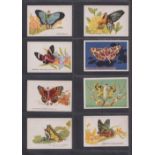 Cigarette cards, BAT, Butterflies (Girls), 'M' size (set, 50 cards) (gd)