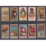 Cigarette cards, USA, Allen & Ginter, 16 type cards, Birds of America (2), Celebrated Indian