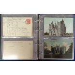 Postcards, Country Houses, a collection of approx. 80 cards of Country Houses in modern album,