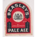 Beer label, Beasley's, Pale Ale, beehive, approx. 82mm high, (al marks) (1)