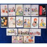 Postcards, a collection of 17 humorous cards of children illustrated by Chloe Preston and