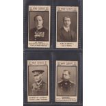 Cigarette cards, Themans, War Portraits, 4 cards, nos 3, 5, 23 & 24 (all with very slight foxing