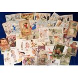 Postcards, Comic, a mixed selection of approx. 40 illustrated comic cards to inc. 'Our Sailors'