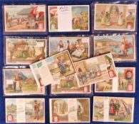 Trade cards, Liebig, a collection of 14 sets, In Brittany ref S1038 (4 different editions,