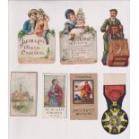 Trade cards, Jacob's & Co, 10 advertising cards including fold-over 1894, 1916 & 1925, 4 die-cut