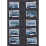 Trade cards, Caley's, Passenger Liners (set, 10 cards) (1 back slightly off centre otherwise vg)