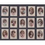 Cigarette cards, Phillips, British Beauties, 'K' size (set, 76 cards) (2 with slight paper