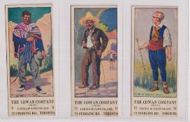 Trade cards, Canada, Cowan's, Animal Cards 132mm x 56mm (set, 24 cards, gd) & People of the World