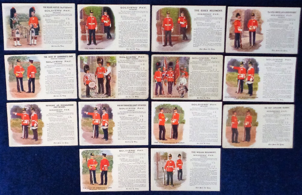 Postcards, Military, a selection of 14 soldiers pay cards in the History and Traditions style