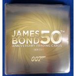 James Bond, 50th Anniversary Rittenhouse Series 1 album containing Base Cards, DR No Throwback Movie