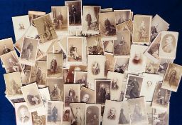 Photographs, Cartes de Visite approx 140 cards almost all portraits showing a wide range of