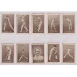 Trade cards, Australia, Griffiths Bros, Cricketers, 1937 issue, 10 cards, mixed backs, B.J. Barnett,