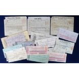 Ephemera, Share Certificates and Cheques, to comprise 4 pre Victorian/Victorian share certificates