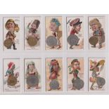 Cigarette cards, USA, Duke's, Coins of All Nations, 10 cards, Ecuador, Egypt, Morocco, Newfoundland,