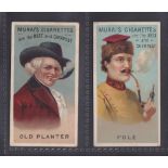 Cigarette cards, Murai Bros., World's Smokers, two cards, Old Planter & Pole (gd) (2)
